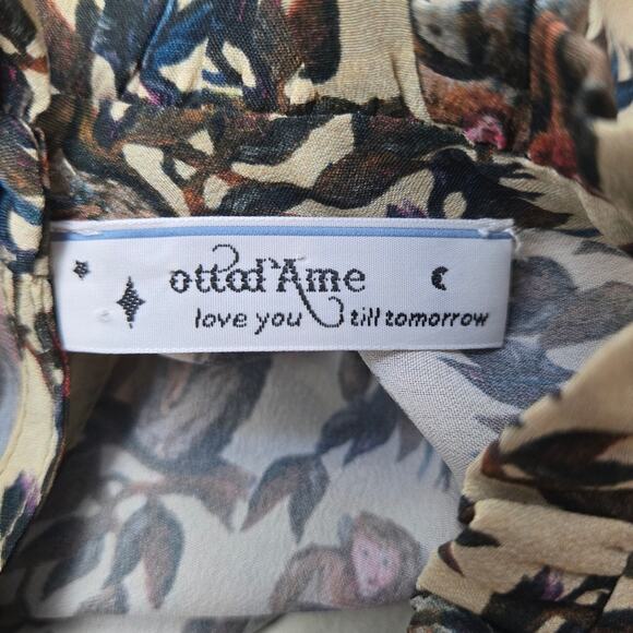 Anthropologie Ottod'Ame Monkey Printed Mock Neck Dress Size 6 - Picture 4 of 7